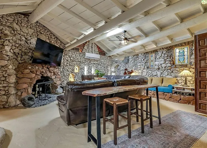 Enchanting Earth House With Kaleidoscope Glass Walls Near Saguaro National Park In Tucson, Arizona *