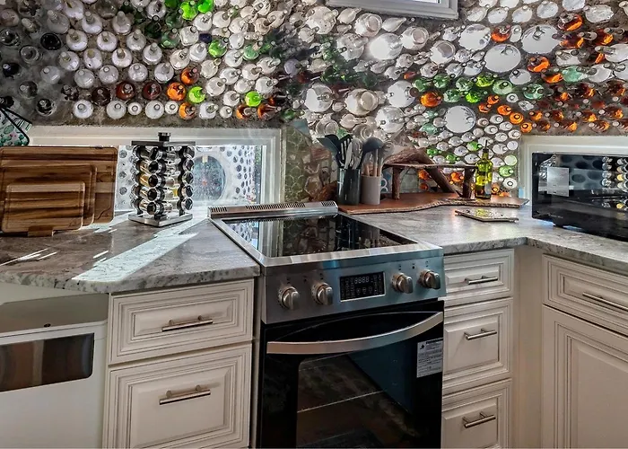 Enchanting Earth House With Kaleidoscope Glass Walls Near Saguaro National Park In Tucson, Arizona *