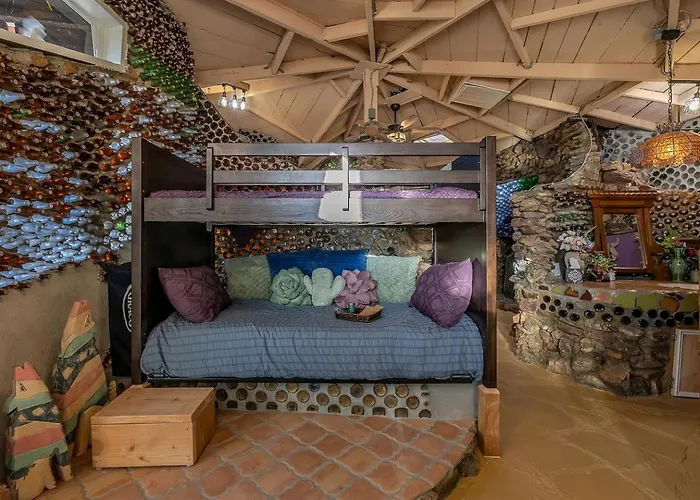 Enchanting Earth House With Kaleidoscope Glass Walls Near Saguaro National Park In Tucson, Arizona *