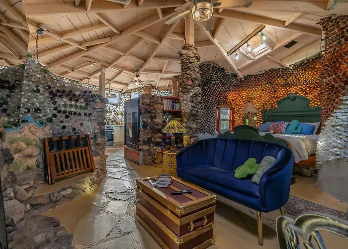 Enchanting Earth House With Kaleidoscope Glass Walls Near Saguaro National Park In Tucson, Arizona *