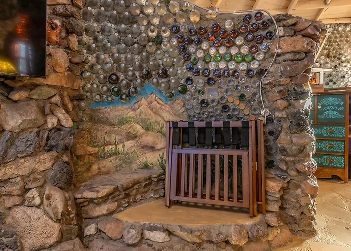 Enchanting Earth House With Kaleidoscope Glass Walls Near Saguaro National Park In Tucson, Arizona *