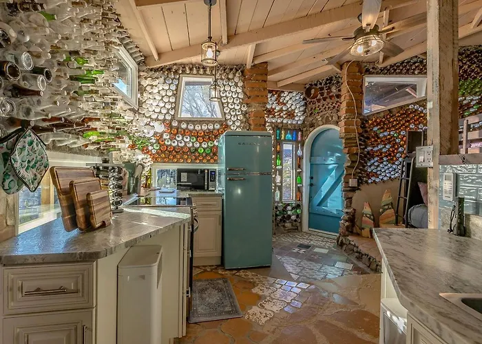 Enchanting Earth House With Kaleidoscope Glass Walls Near Saguaro National Park In Tucson, Arizona