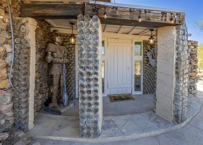 Enchanting Earth House With Kaleidoscope Glass Walls Near Saguaro National Park In Tucson, Arizona Holiday home Tucson